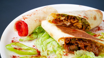 Tortilla on a restaurant table
