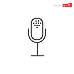 Microphone Icon Design Vector Template