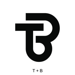 letter T and B for icon or logo design concept ready to use