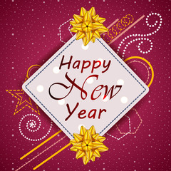 Obraz na płótnie Canvas easy to edit vector illustration of Happy New Year 2020 wishes seasonal greeting background