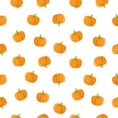 Seamless pumpkin icon. Pumpkin vector pattern background