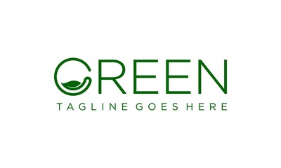 Creative green for logo design concept G letter