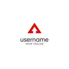 letter a logo template design 