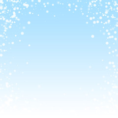 Beautiful falling snow Christmas background. Subtl