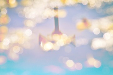 hearts on blue background