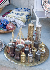 New copper engraving handcrafts - hand grinders and jars in  Albania