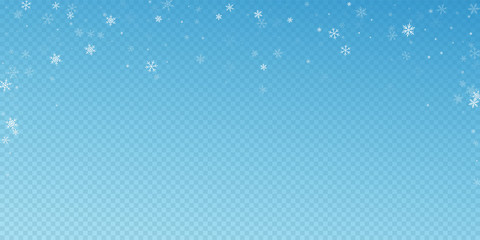 Sparse snowfall Christmas background. Subtle flyin