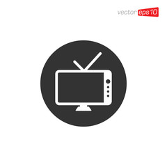 Monitor or Television Icon Design Vector