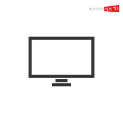Monitor or Television Icon Design Vector