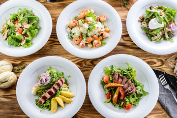 Enjoy your meal. Set of mixed food