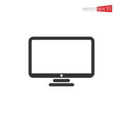 Monitor or Television Icon Design Vector