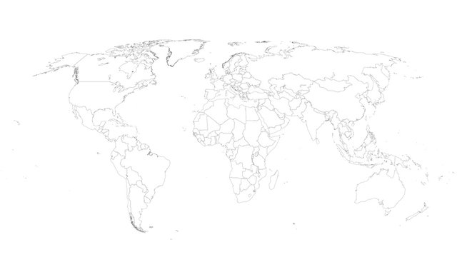Blank World Map Images – Browse 79 Stock Photos, Vectors, and