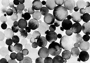 Abstrakcjonistyczni bąbla akwareli muśnięcia uderzenia malowali tło. Papier teksturowany. - 307425350