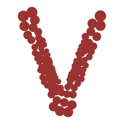 circle doodle font - V