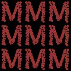 Fototapeta premium seamless background letters array - M