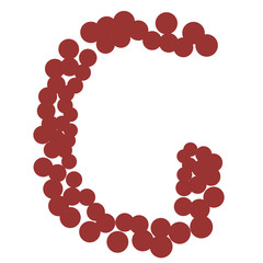 circle doodle font - G