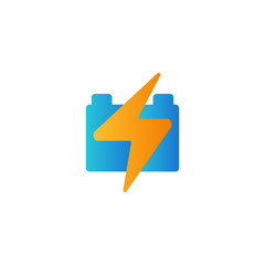 Recharge Battery Car Icon, Logo, Vector