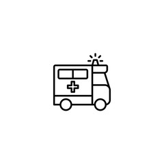 Ambulance truck vector icon. Modern, simple flat vector illustration for web site or mobile app, graphic design, UI. EPS10.
