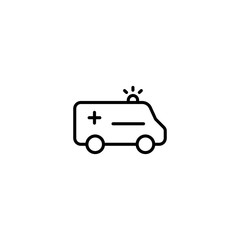 Ambulance truck vector icon. Modern, simple flat vector illustration for web site or mobile app, graphic design, UI. EPS10.