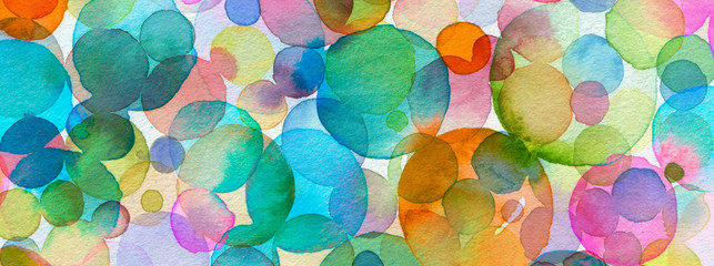 Abstract bubble watercolor brush strokes painted background. Texture paper.