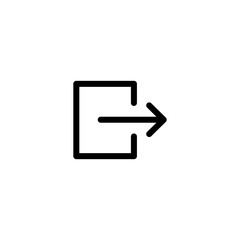Logout icon. Exit Vector. Logout sign in Trendy Flat style for graphic design, Web site, UI. EPS10. - Vector illustration
