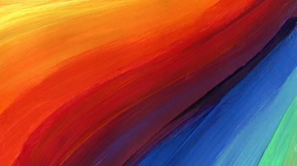 Abstract acrylic and watercolor smear painting. Canvas marble texture background. Horizontal long...