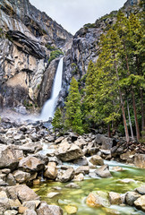 Lower Yosemite Fall in Yosemite National Park, California