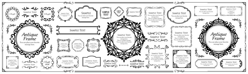 高級感のあるフレームデザイン　カードデザイン　アンティーク　ラグジュリー　ビンテージ