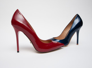 red shoes isolated on white background