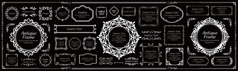 高級感のあるフレームデザイン　カードデザイン　アンティーク　ラグジュリー　ビンテージ