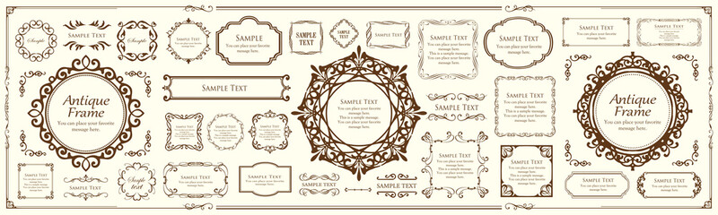 高級感のあるフレームデザイン　カードデザイン　アンティーク　ラグジュリー　ビンテージ © DESIGN BOX