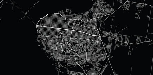 Urban vector city map of Corrientes, Argentina