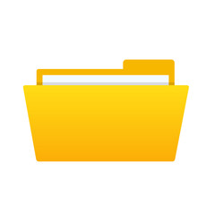 Empty yellow web computer folder for design on white, stock vector illustration