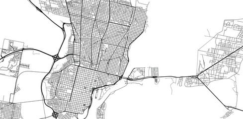 Fototapeta premium Mapa miasta wektor miejskich Santa Fe, Argentyna