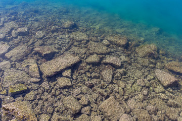 Adriatic sea, rocks in sea floor