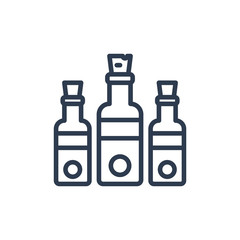 bottle icon in outline style. vector illustration and editable stroke. Isolated on white background.