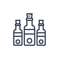 bottle icon in outline style. vector illustration and editable stroke. Isolated on white background.