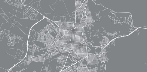 Urban vector city map of Salta, Argentina