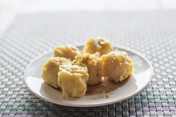 Dimsum on tabler - Traditional chinese dimsum in thailand