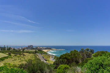 Fototapeta na wymiar Shortland esplanade in Newcastle New South Wales, Australia