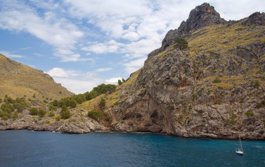 Fototapeta na wymiar Seascape in Mallorca. The Mediterranean.