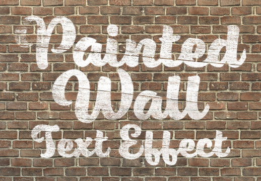 Painted Wooden Wall Text Effect