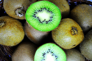 Fresh kiwi on a white background, fresh fruits