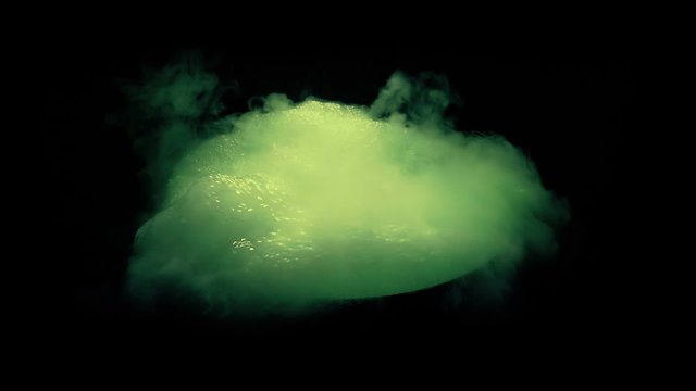 Witches Green Cauldron Isolated On Black - Compositing Element