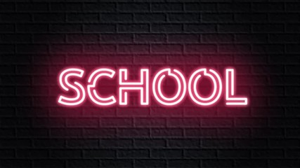 red neon video animation school - Powered by Adobe