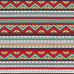 Abstract seamless pattern with ethnic motives. Geometric vector seamless pattern. Hand drawn background.