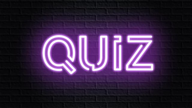 violet neon video animation quiz