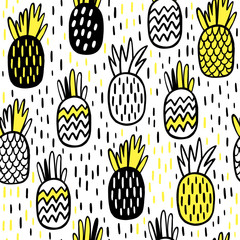 Naadloos patroon met ananas