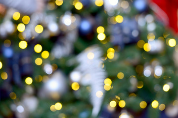 Abstract background lights and christmas toys