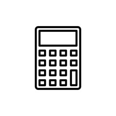 Calculator Vector illustration. Seo & Web design element Line Icon.